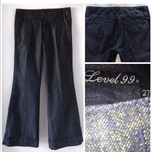 Level 99 Jeans - LEVEL 99 SHIMMER WIDE LEG JEANS 27 X 34 Level 99 Jeans - LEVEL 99 SHIMMER WIDE LEG JEANS 27 X 34